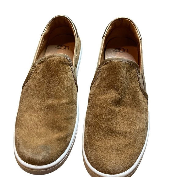 Ugg Brown Suede Slip On Loafers Sz 6 1/2 - Picture 3 of 7